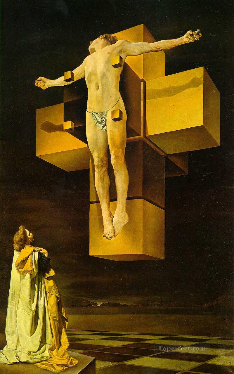 Crucifixion Hypercubic Body Cubism Dada Surrealism SD religious Christian Oil Paintings